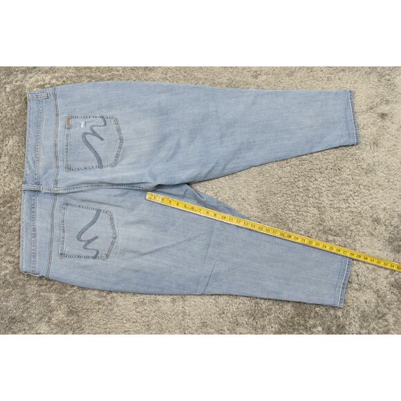 Melissa McCarthy Seven7 Jeans 26W Blue Straight Plus Girlfriend Stretch Fabric - Picture 4 of 9